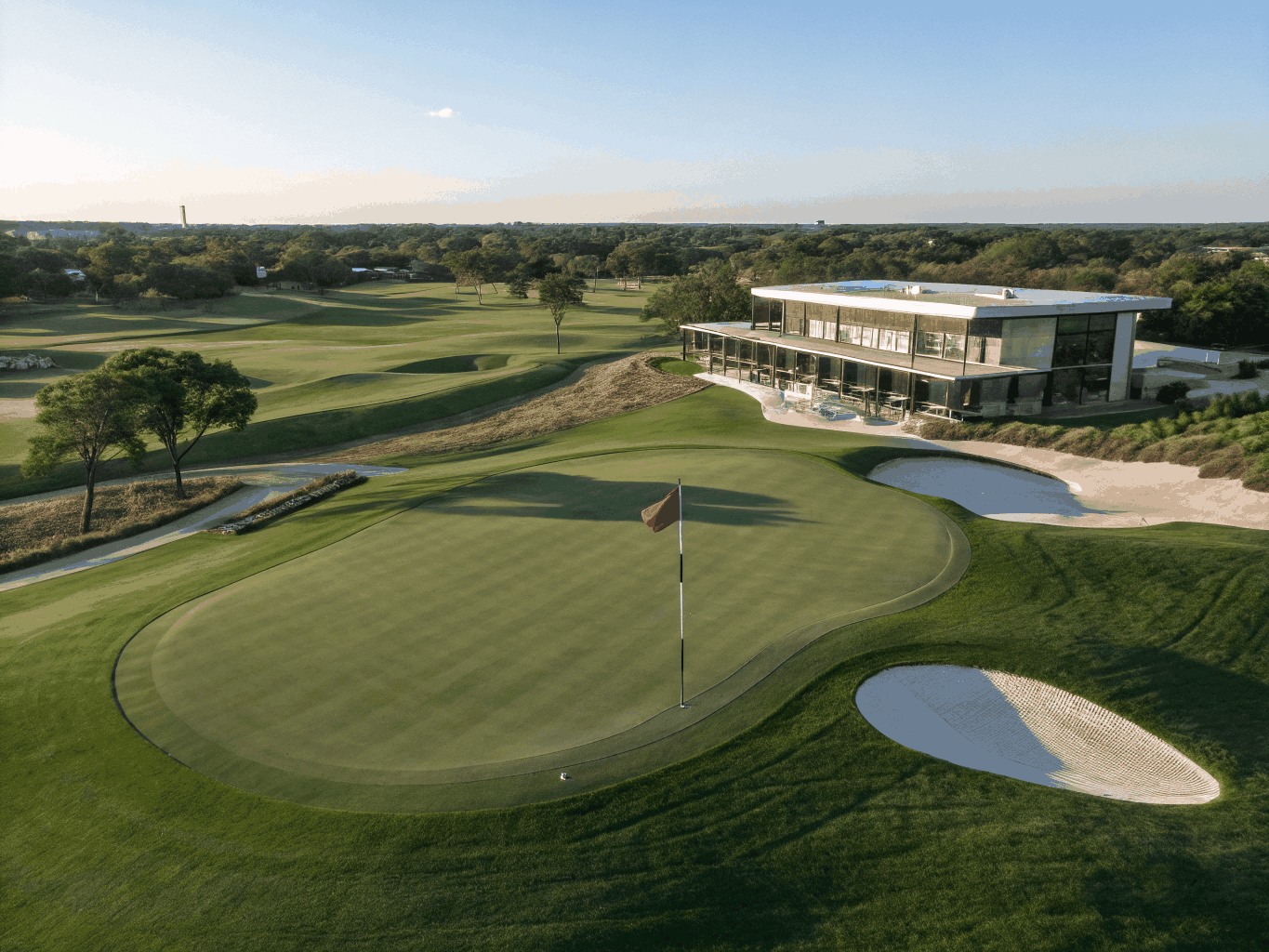 Golf course in winter conditions